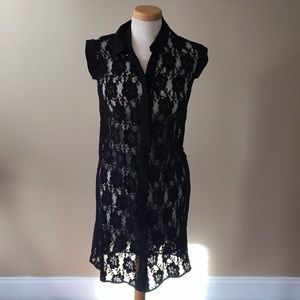 All Saint black lace dress